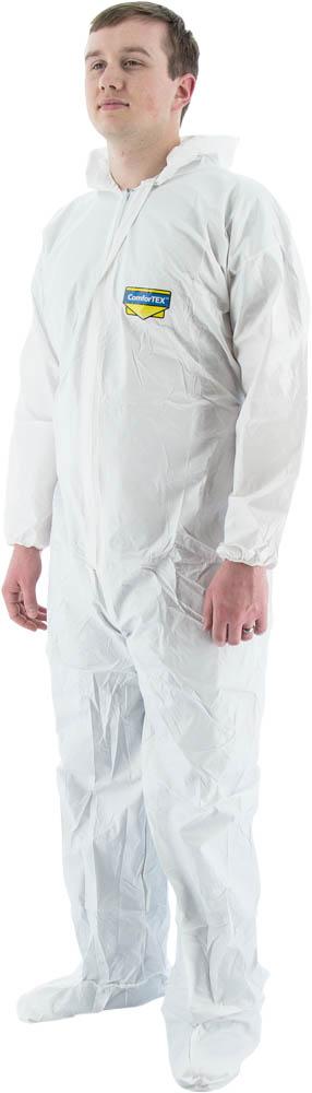 Micro-Porous Coverall w Hood, Boots, Wrist & Ankle