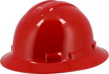 Majestic Glove 87-1255RED - Full Brim Hard Hat with 6 Point Suspension