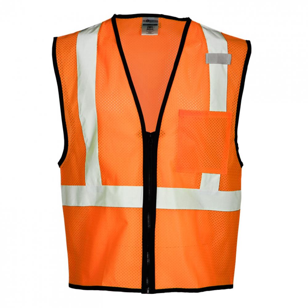 Single Pocket Zipper Mesh Vest