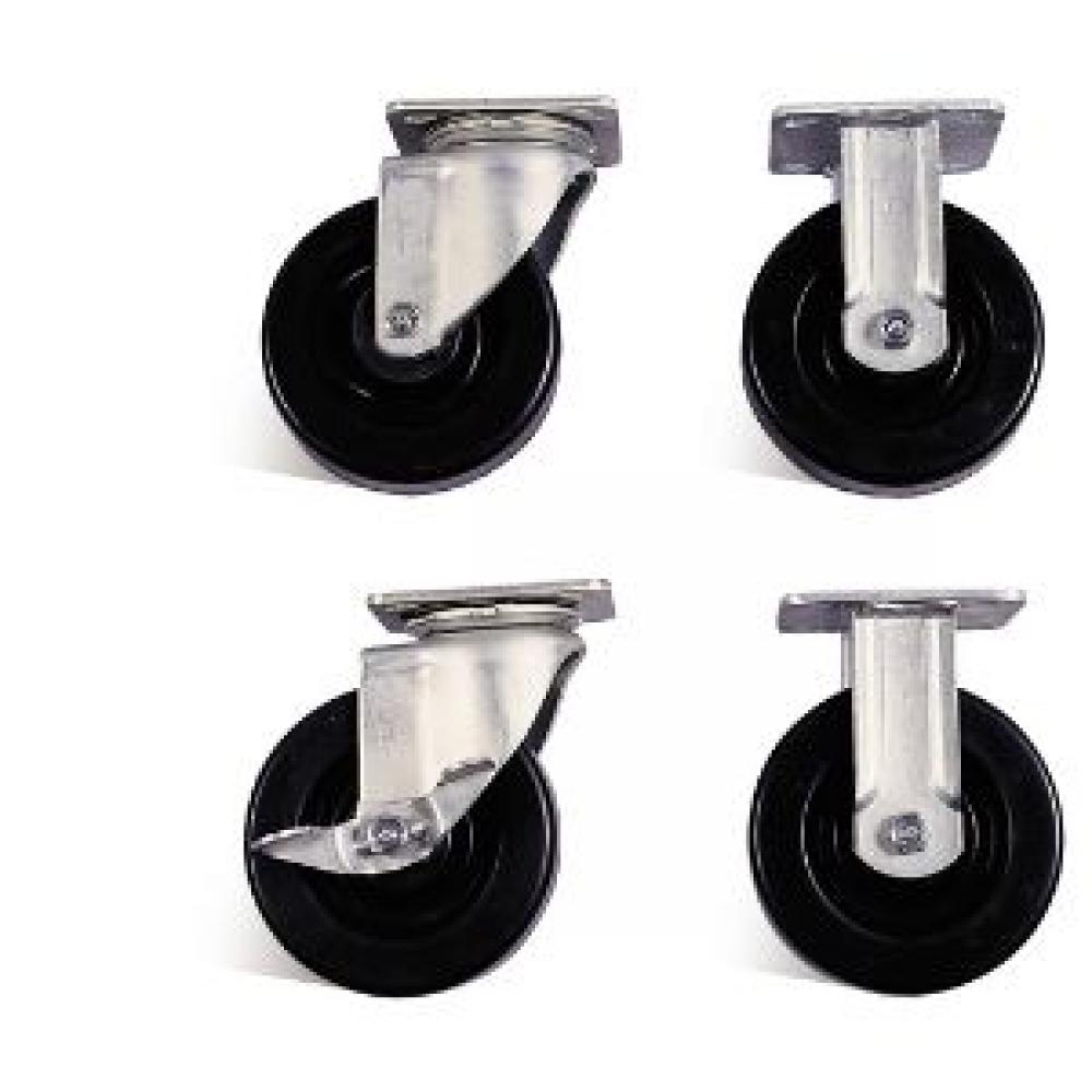 6in Caster Set with Brakes