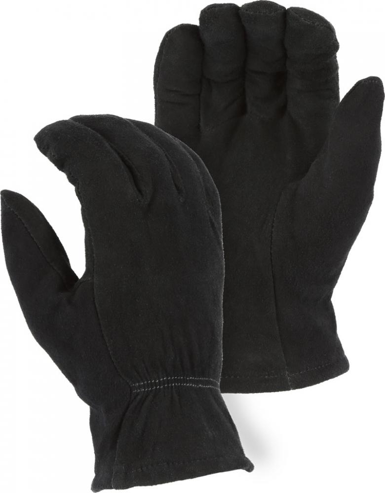 Winter Lined Black Deerskin Drivers Glove