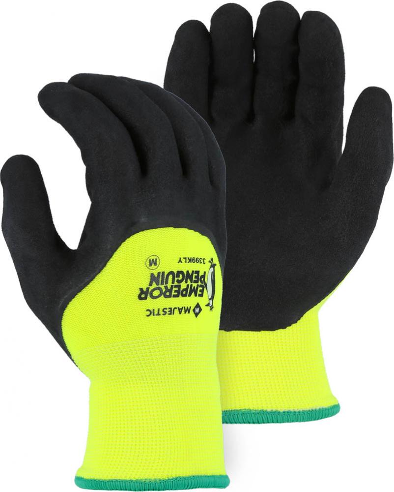 Winter Lined Nylon Glove with 3/4 Sandy Latex Palm