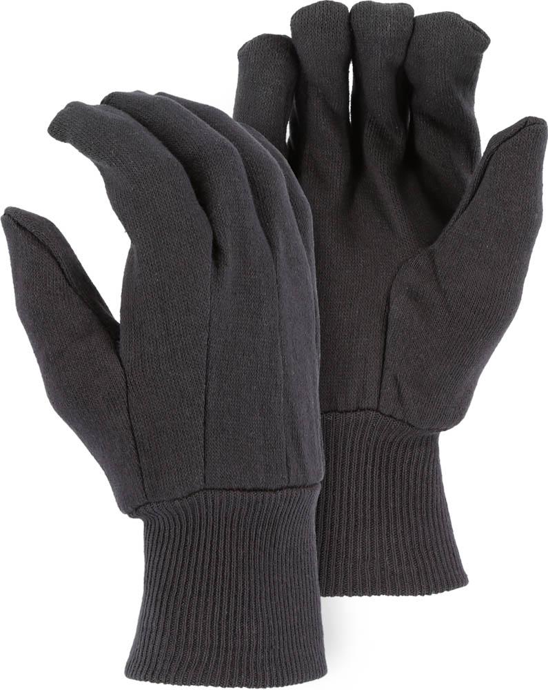 Brown Jersey Glove in Cotton/Poly Blend