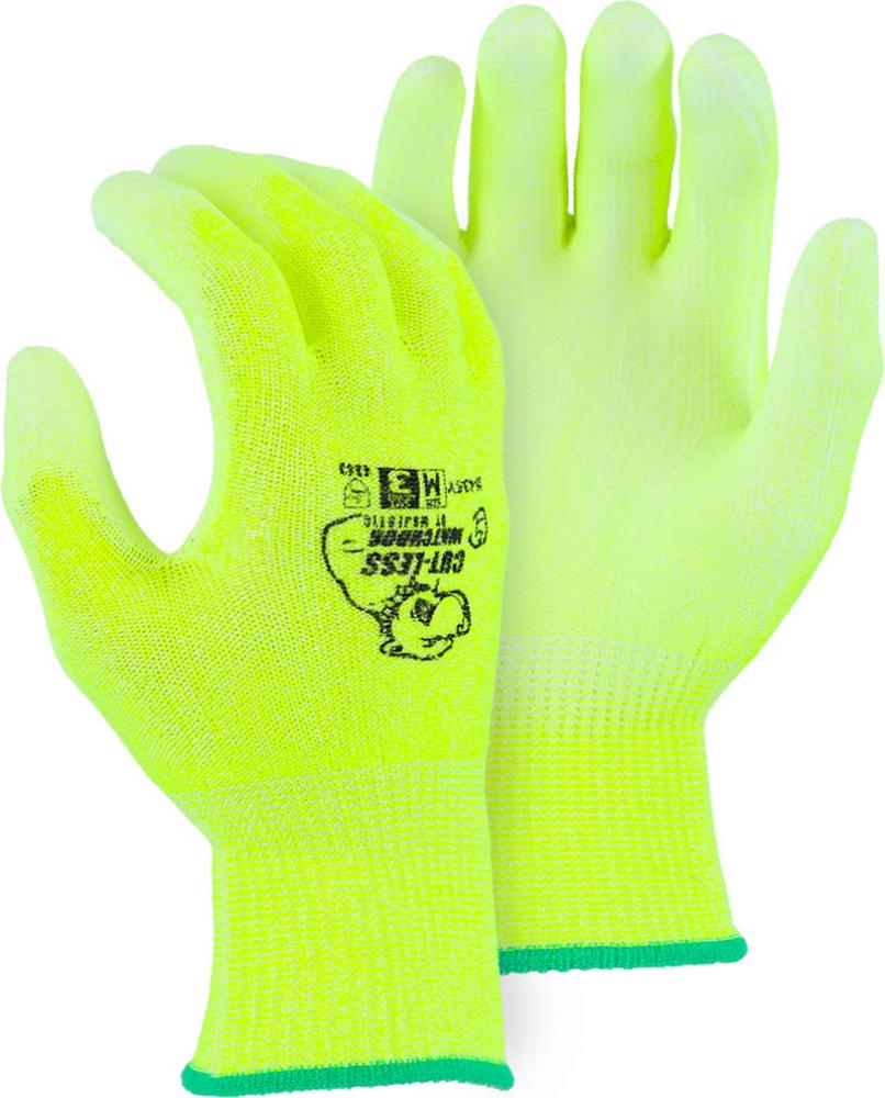 Cut-Less WatchdogÂ® Hi-Vis Knit w Polyurethane Palm