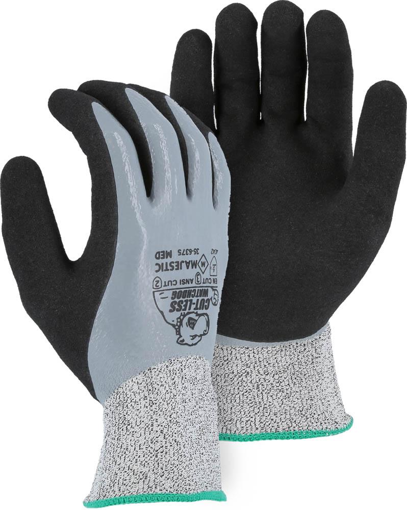 Cut-Less w Sandy Nitrile Palm over Closed-Cell Nitrile