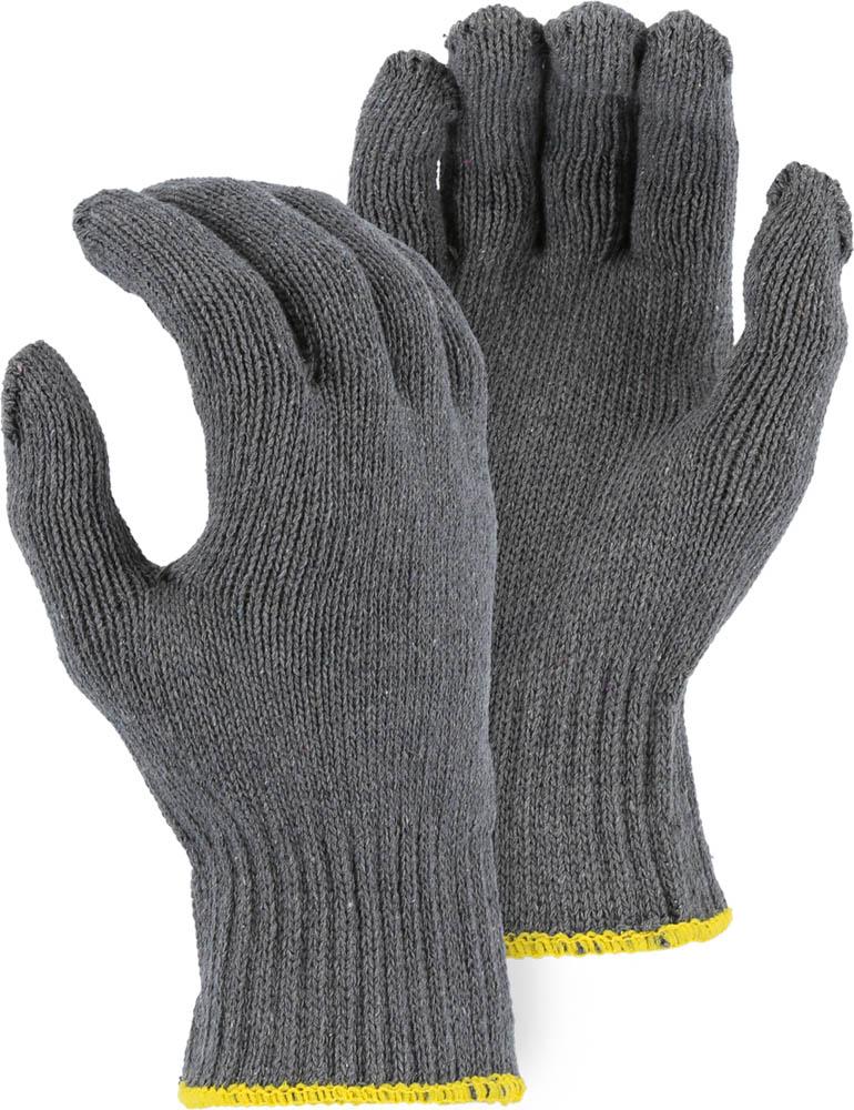 Heavyweight Cotton/Poly String Knit Glove, Gray