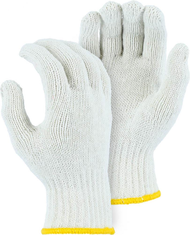 Heavyweight 100% Polyester String Knit Glove, White