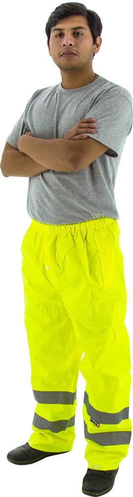 Hi-Viz Waterproof Rain Pants, ANSI E