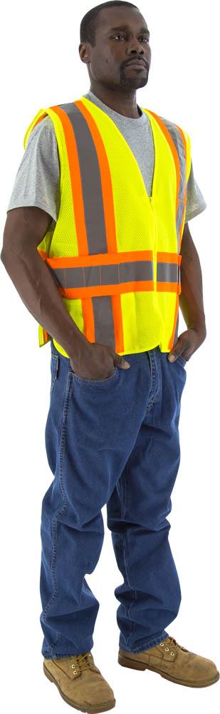 Hi-Viz Vest with DOT Striping, ANSI 2