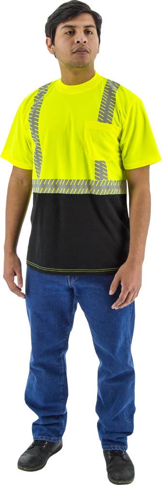 Hi-Viz Shirt with Reflective Chainsaw Striping, ANSI 2