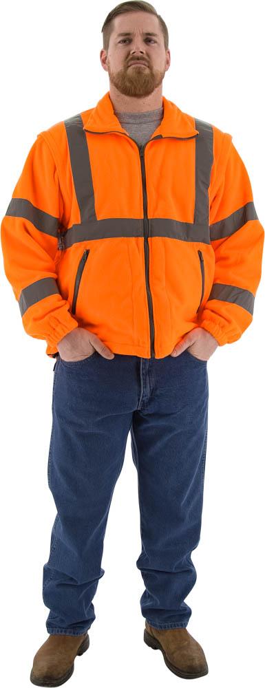 Hi-Viz Fleece Jacket and Liner, ANSI 3