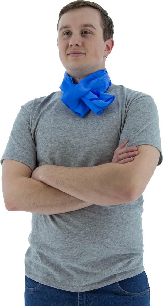 BLUE COOLING TOWEL/NECK WRAP 26X8.25&#34;