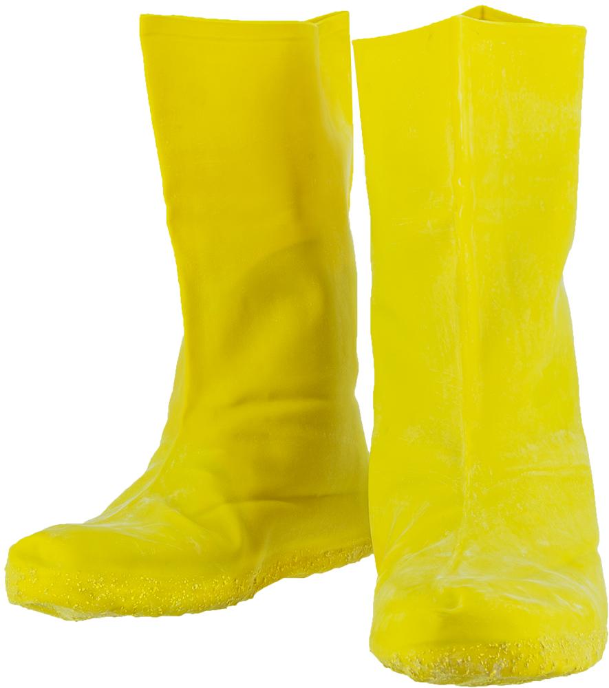 Rubber Hazmat Overshoe with Grit Textured Sole