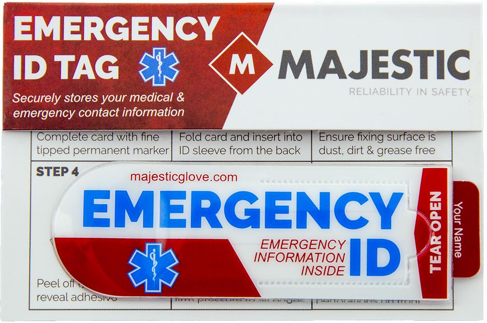 Hard Hat Emergency Identification Tag
