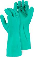 Majestic Glove 3245/L - 15 MIL Nitrile 12â€ Flock Lined Glove w Diamond Pattern