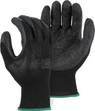 Majestic Glove 3378BK/ 7 - 3/4 Latex Dipped Glove on Nylon Liner