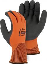 Majestic Glove 3398DLO/L - Winter Lined Nylon w Closed-Cell Sandy Latex Palm