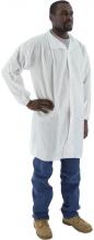 Majestic Glove 74-401/S - SMS Lab Coat with Elastic Wrist, Collar & 3 Snaps