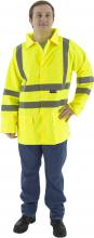 Majestic Glove 75-1351/L - Hi-Viz Waterproof Rain Jacket, ANSI 3