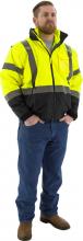 Majestic Glove 75-1383/L - Hi-Viz 8-in-1 Waterproof Jacket w Hi-Viz Liner, ANSI 3