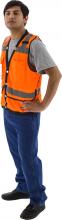 Majestic Glove 75-3208/L - Hi-Viz Heavy Duty Mesh Vest, ANSI 2