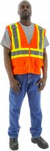 Majestic Glove 75-3210/L - Hi-Viz Mesh Vest with DOT Striping, ANSI 2
