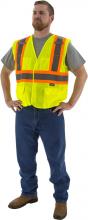 Majestic Glove 75-3211/M - Hi-Viz Mesh Vest with DOT Striping, ANSI 2