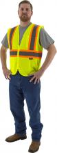 Majestic Glove 75-3217/L - Hi-Viz Mesh Vest with DOT Striping, ANSI 2