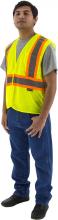 Majestic Glove 75-3219/L - Hi-Viz Mesh Breakaway Vest w DOT Striping, ANSI 2