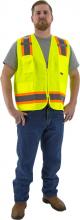 Majestic Glove 75-3221/L - Hi-Viz Surveyors Vest w DOT Striping, ANSI 2