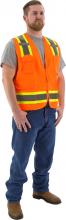 Majestic Glove 75-3222/L - Hi-Viz Surveyors Vest w DOT Striping, ANSI 2