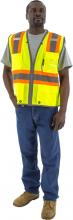 Majestic Glove 75-3225/M - Hi-Viz Vest w DOT Striping and D-Ring Pass, ANSI 2
