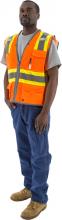 Majestic Glove 75-3226/L - Hi-Viz Vest w DOT Striping and D-Ring Pass, ANSI 2