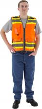 Majestic Glove 75-3236/X1 - Hi-Viz Heavy Duty Vest w DOT Striping, ANSI 2