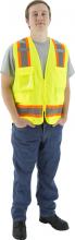 Majestic Glove 75-3243/L - Hi-Viz Surveyors Vest w DOT Striping, ANSI 2