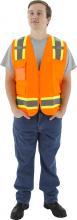 Majestic Glove 75-3244/X2 - Hi-Viz Surveyors Vest w DOT Striping, ANSI 2