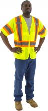 Majestic Glove 75-3301/L - Hi-Viz Mesh Vest with DOT Striping, ANSI 3