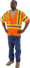 Majestic Glove 75-3302/M - Hi-Viz Mesh Vest with DOT Striping, ANSI 3