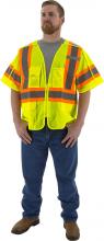Majestic Glove 75-3305/L - Hi-Viz Mesh Breakaway Vest w DOT Striping, ANSI 3