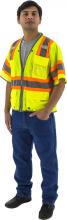 Majestic Glove 75-3325/L - Hi-Viz Vest w DOT Striping and D-Ring Pass, ANSI 3