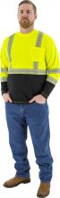 Majestic Glove 75-5257/X4 - Hi-Viz shirt with reflective chainsaw Striping, ANSI 2