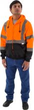 Majestic Glove 75-5326/L - Hi-Viz Hooded Sweatshirt with Zipper Closure, ANSI 3