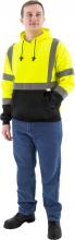 Majestic Glove 75-5327/X2 - Hi-Viz Hooded Pullover Sweatshirt, ANSI 3