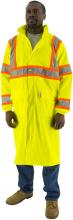 Majestic Glove 75-7303/L - Hi-Viz Waterproof Rain Coat with DOT Striping, ANSI 3