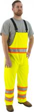 Majestic Glove 75-7353/L - Hi-Viz Waterproof Rain Bib w DOT Striping, ANSI E
