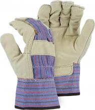 Majestic Glove K3/ 7 - Cowhide Leather Palm Work Glove, Canvas Back